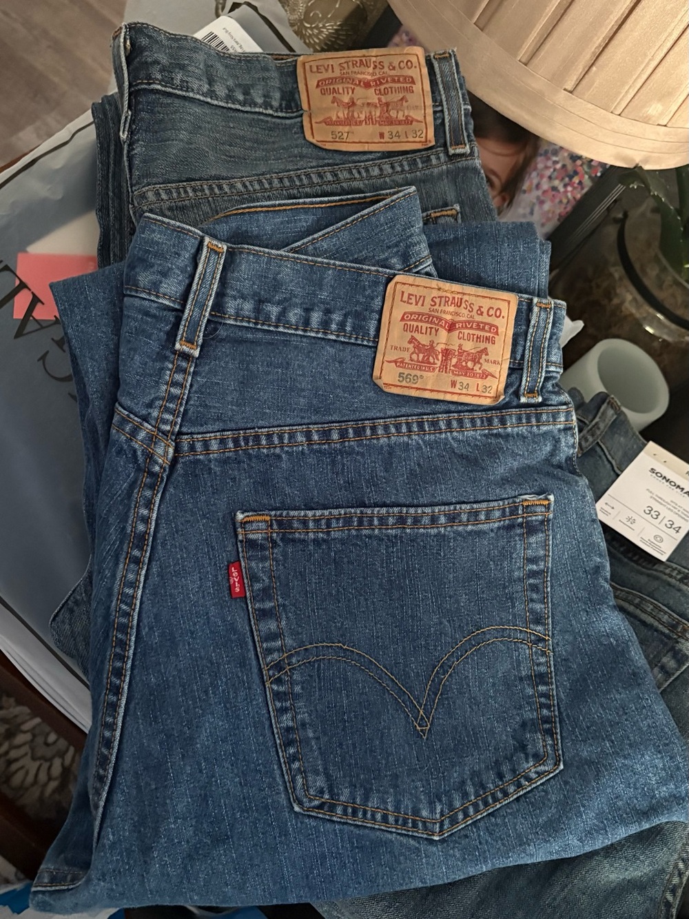 Levi's Blue Denim Jeans - Classic Medium Blue Wash